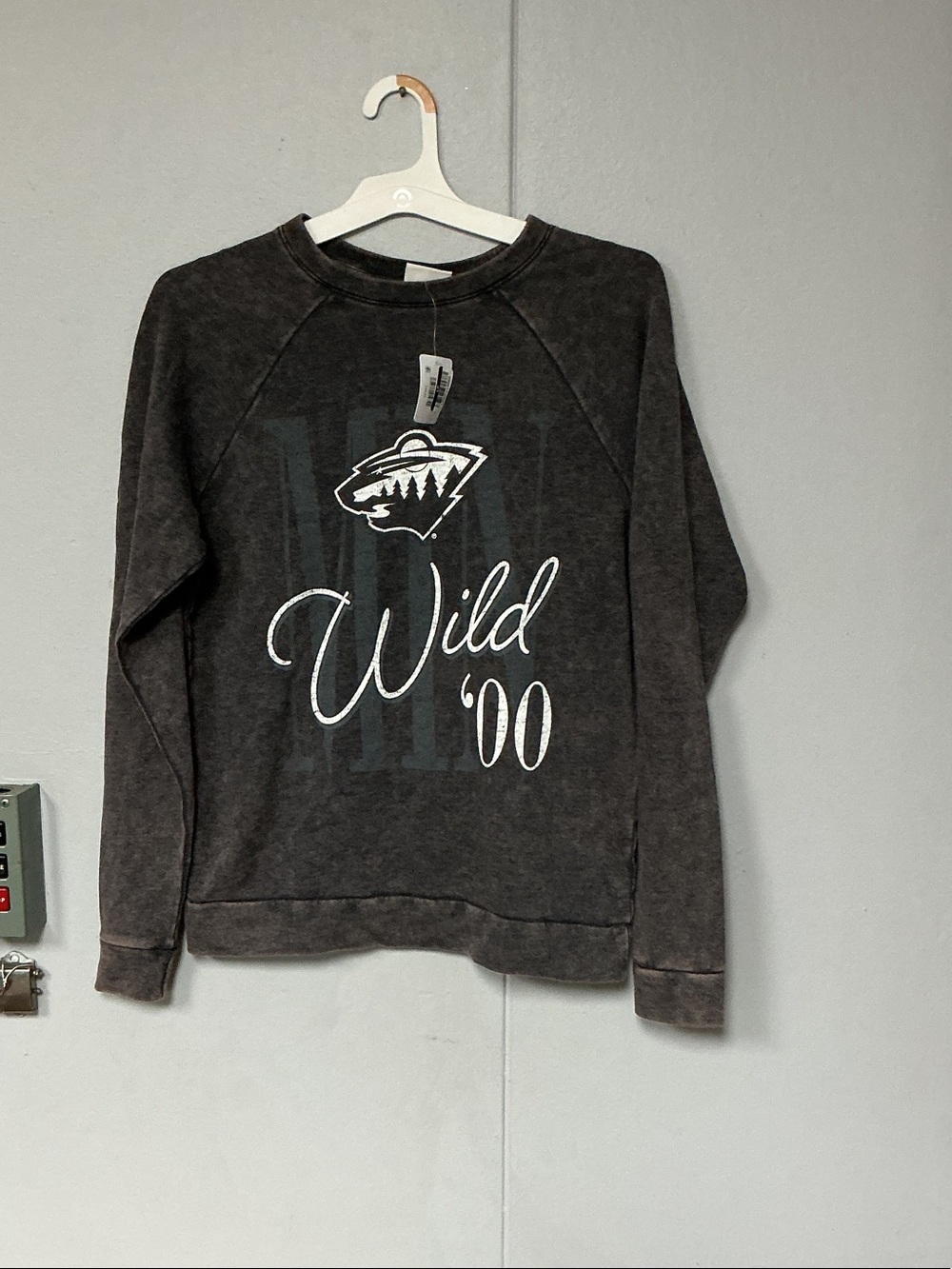 NHL Women’s Minnesota Wild Charcoal Grey Crewneck
